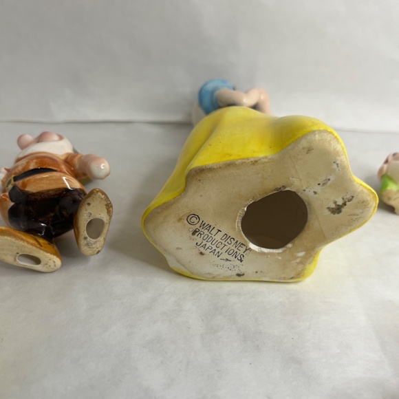 Vintage Walt Disney Snow White and the 6 Dwarfs Figurines • Ceramic • Japan RARE - Picture 6 of 14